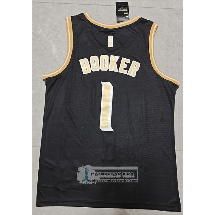 Camiseta Phoenix Suns Devin Booker NO 1 Select Series Oro Negro